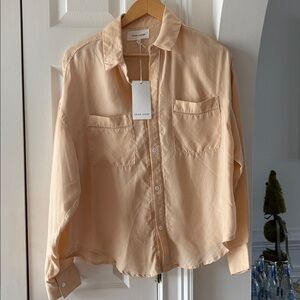 Dear John Denim Silky Blouse Oversized Xs Ivory